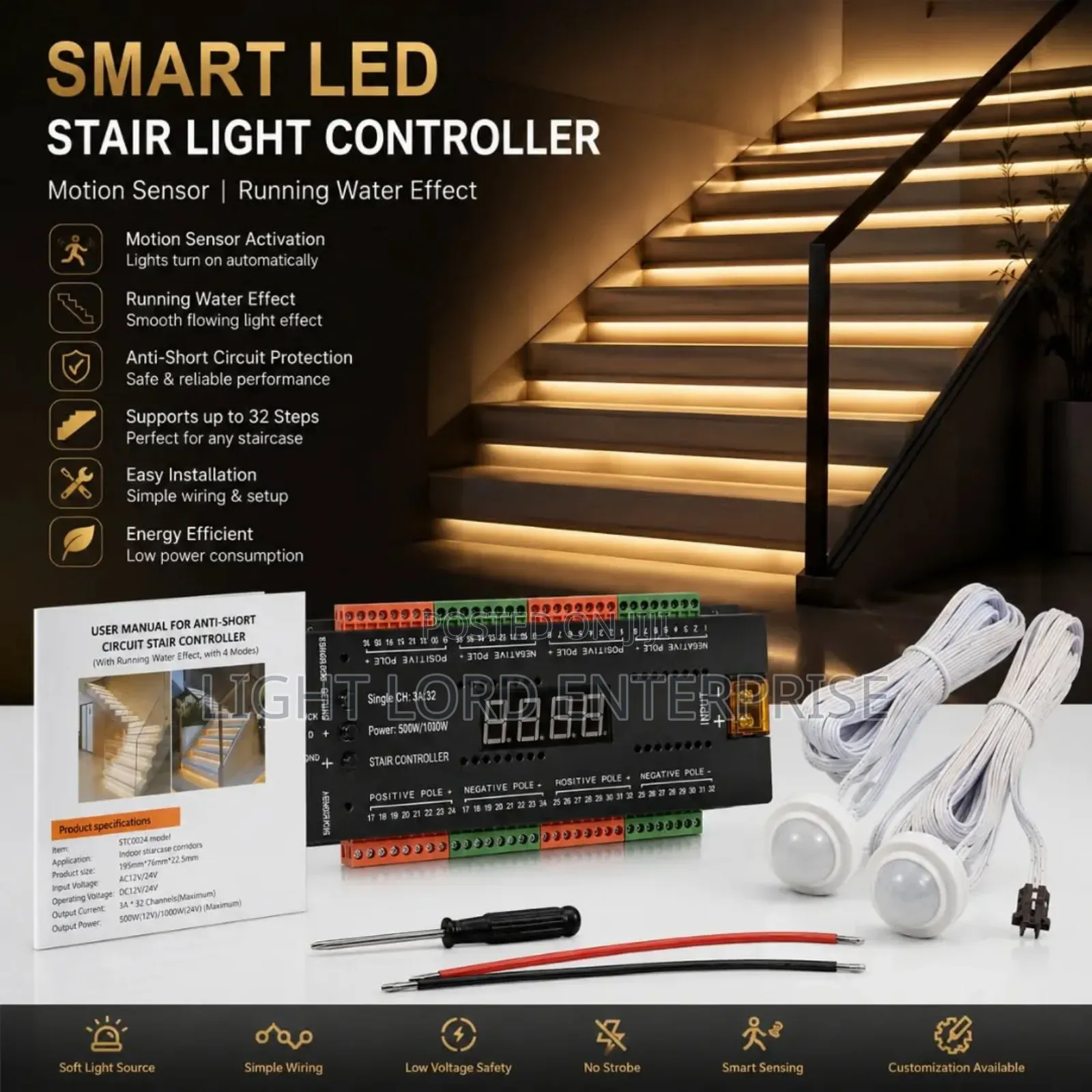 Soft Light Source Phone Controller Staircase Controller