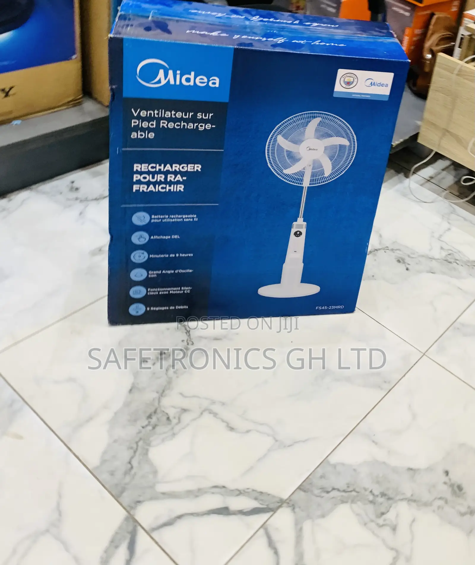 Super Quality Midea 18-Inch Rechargeable Fan (Model Fs45-23mrd)