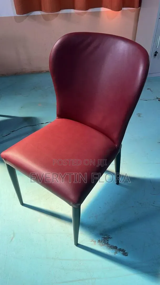 Modern Dining Chair – Pu Leather Wood Frame