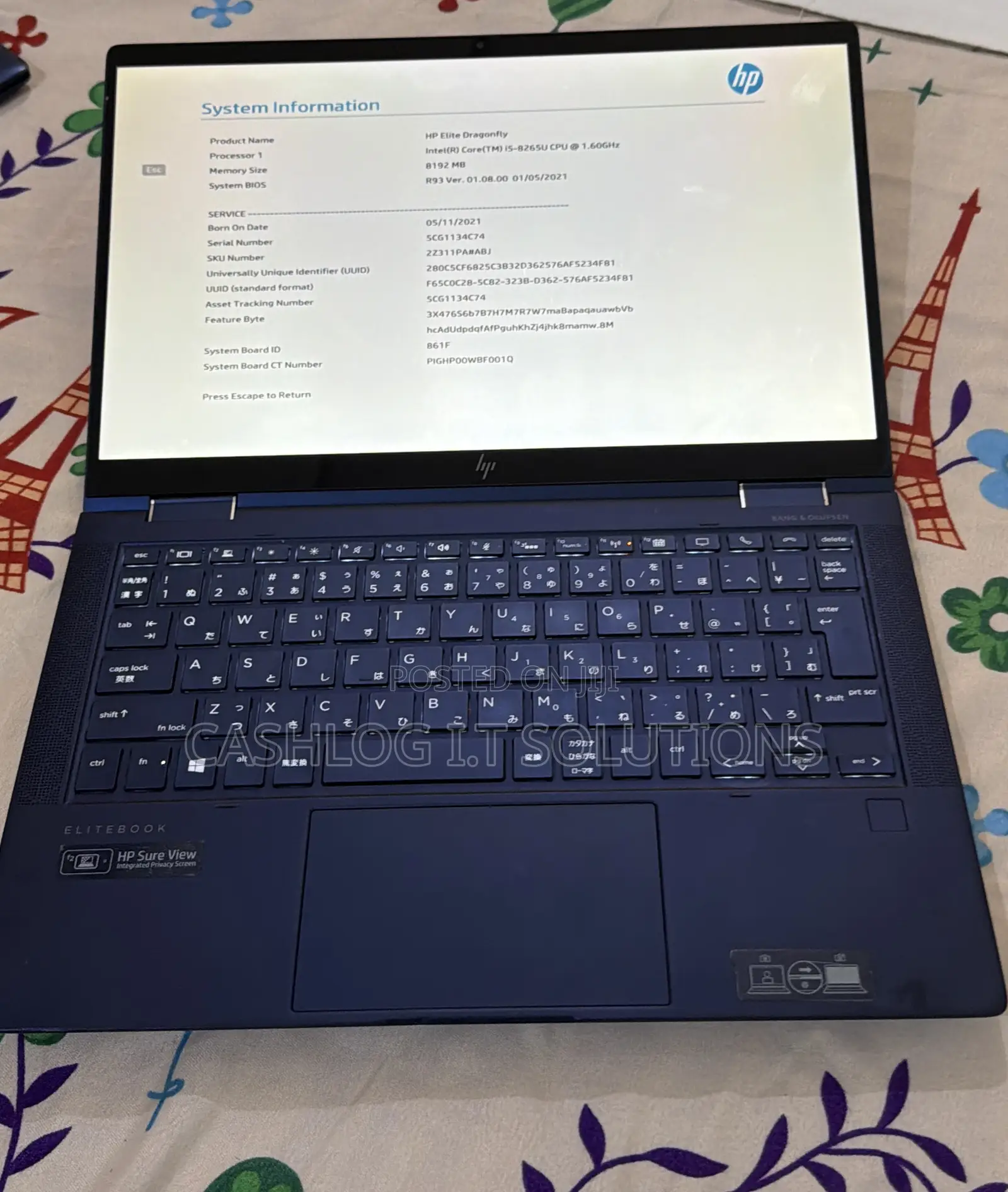 Laptop HP Elite Dragonfly G3 8GB Intel Core i5 SSD 256GB
