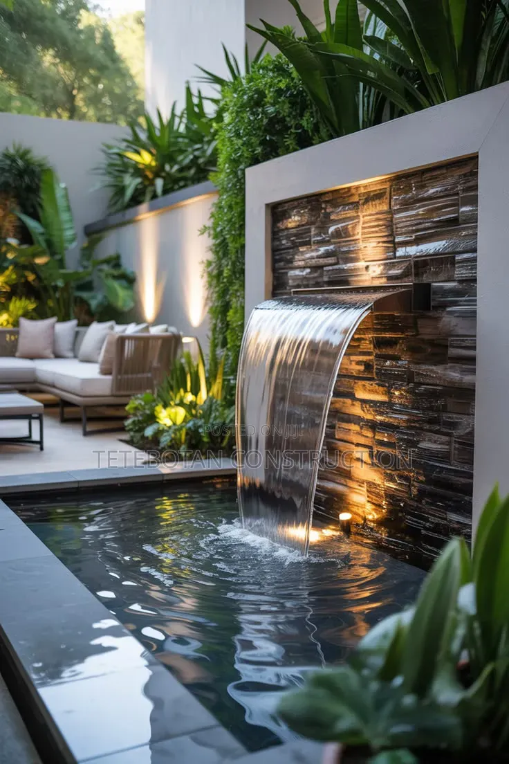 Custom Made Waterfalls Water Fountains Construction Installation