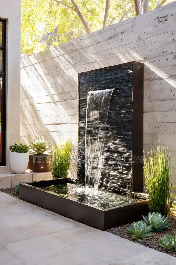 Custom Made Waterfalls Water Fountains Construction Installation