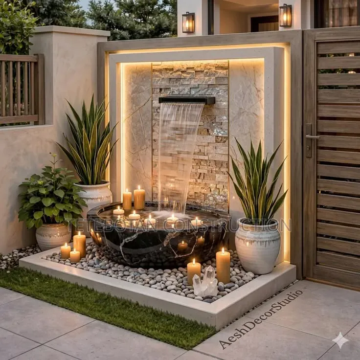Custom Made Waterfalls Water Fountains Construction Installation