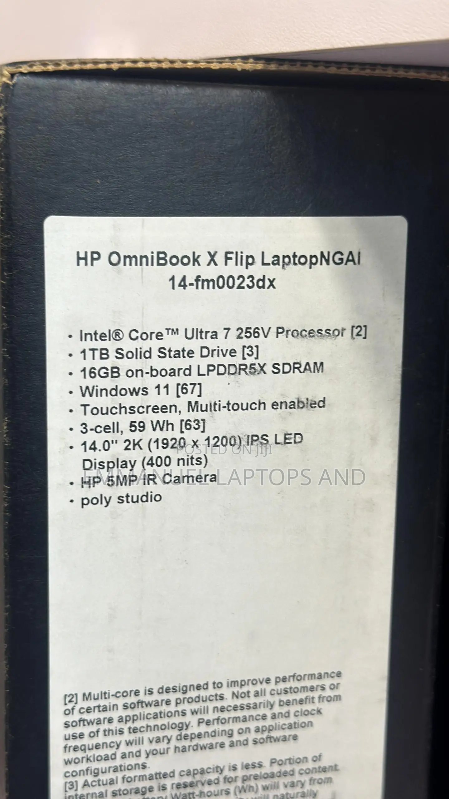 New Laptop HP OmniBook X Flip 14" 16GB Intel Core Ultra 7 SSD 1T