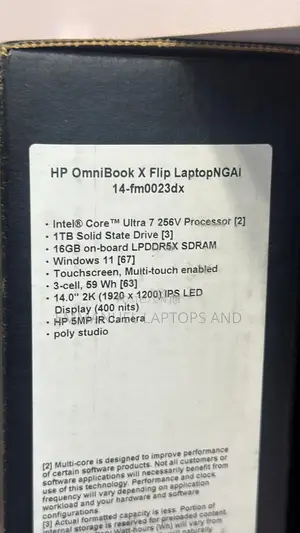 New Laptop HP OmniBook X Flip 14" 16GB Intel Core Ultra 7 SSD 1T
