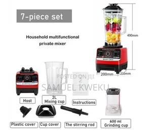 Silver Crest 2l Industrial Food Crusher Blender With 2-Jar