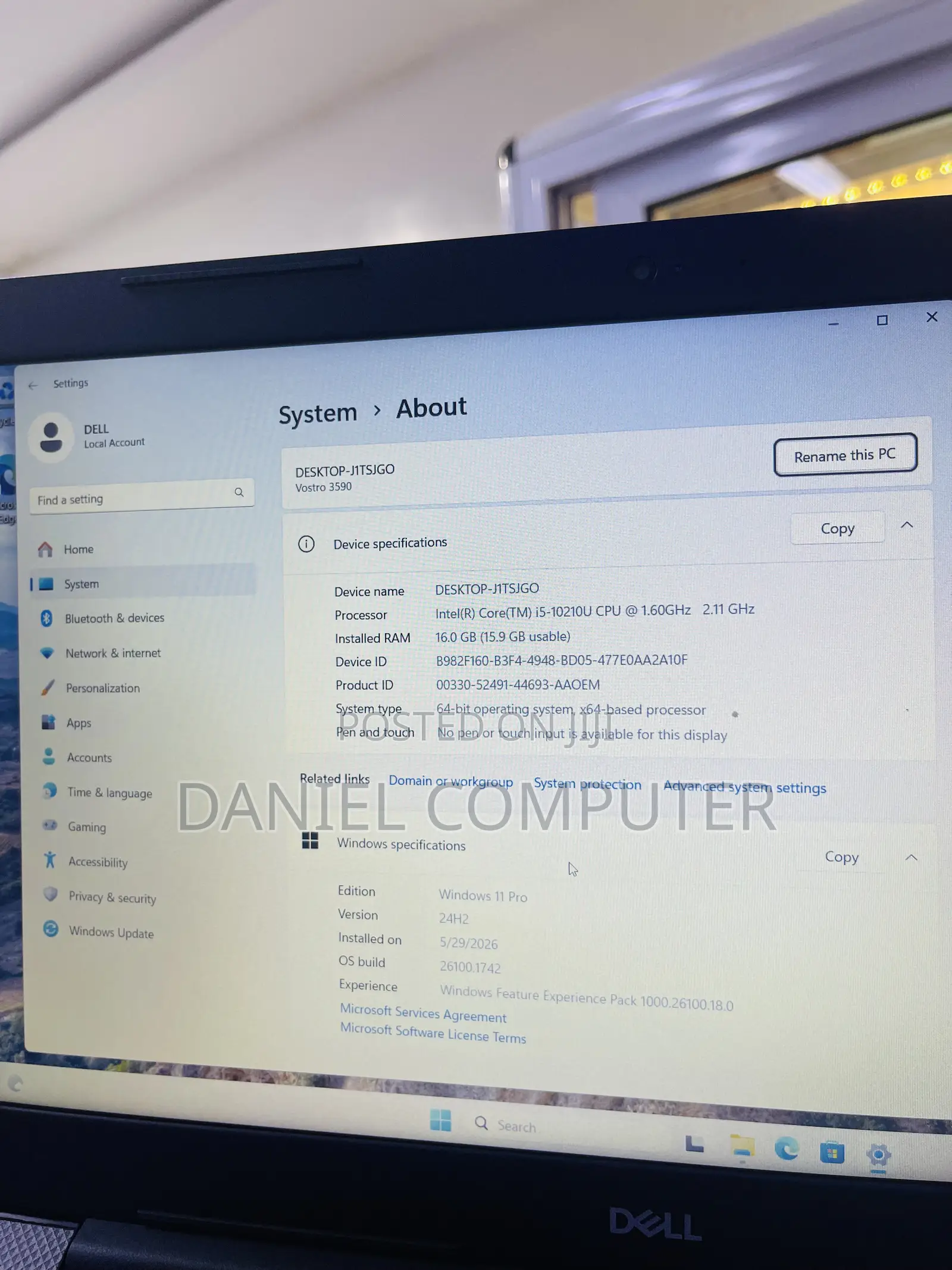 Laptop Dell Vostro 3560 16GB Intel Core i5 SSD 512GB