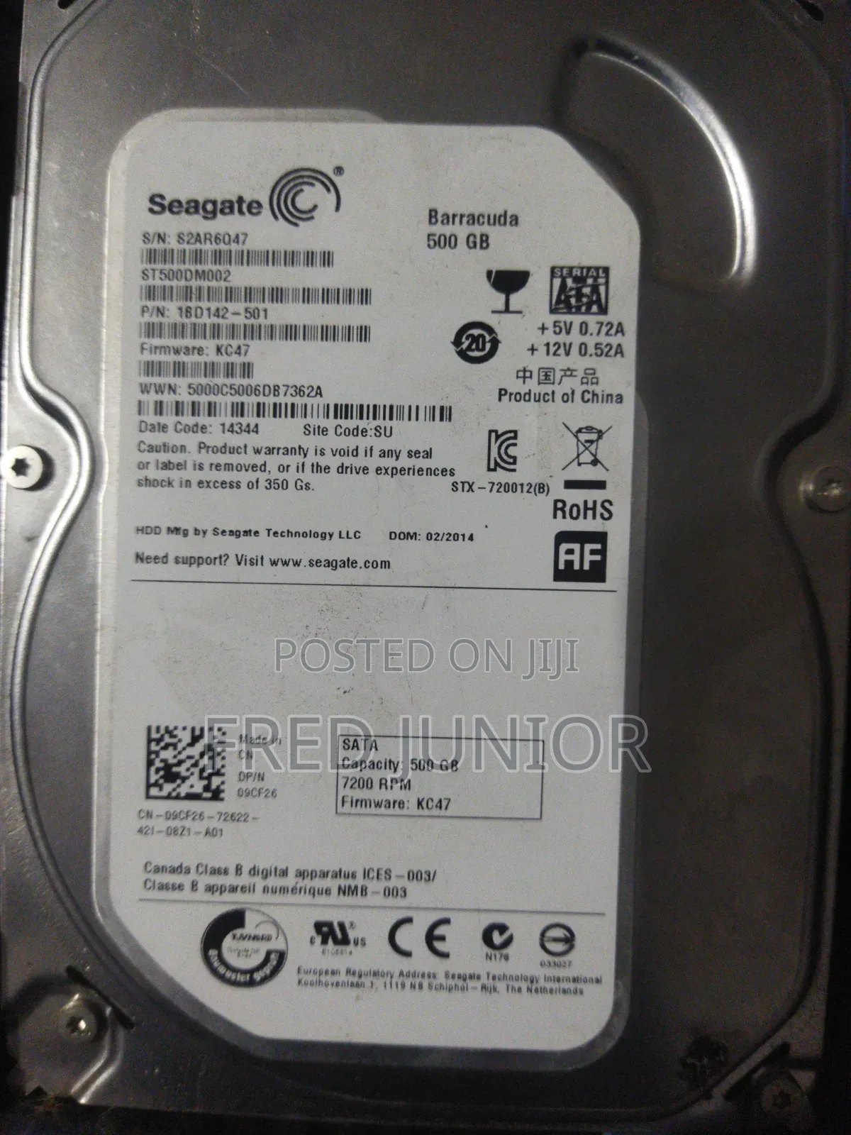 Seagate 500gb HDD