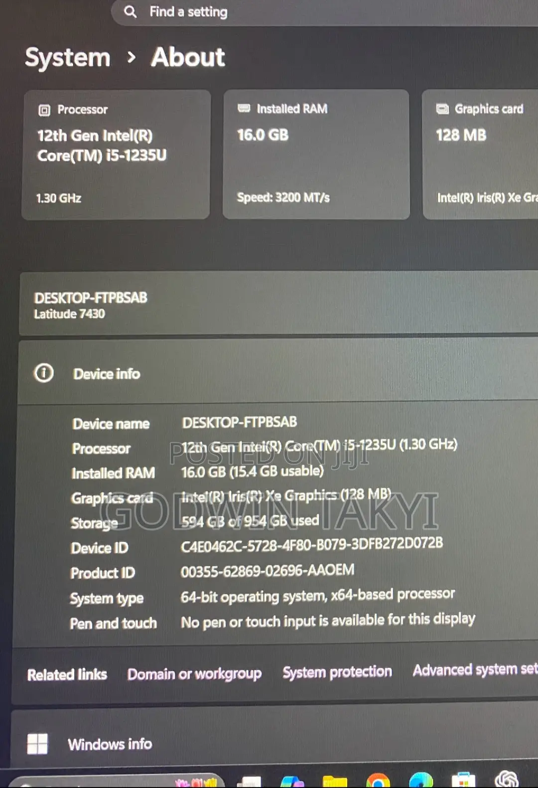 Laptop Dell Latitude 7430 16GB Intel Core i5 SSD 1T