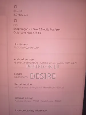 Xiaomi Pad 7 256 GB Blue