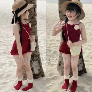 Lace Romper With Flower Brooch for Girls