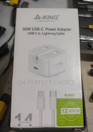 Fast Charging Type C iPhone Charger, 3-Pin, High Quality!