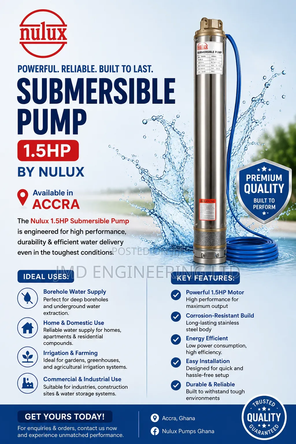 Borehole Pump With Control Box