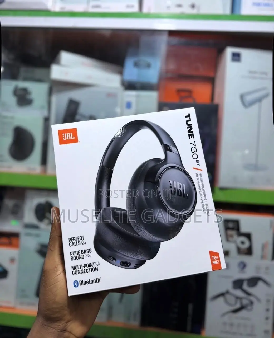 JBL Tune 730bt Wireless Headphones - 70h Battery Pure Bass Sound