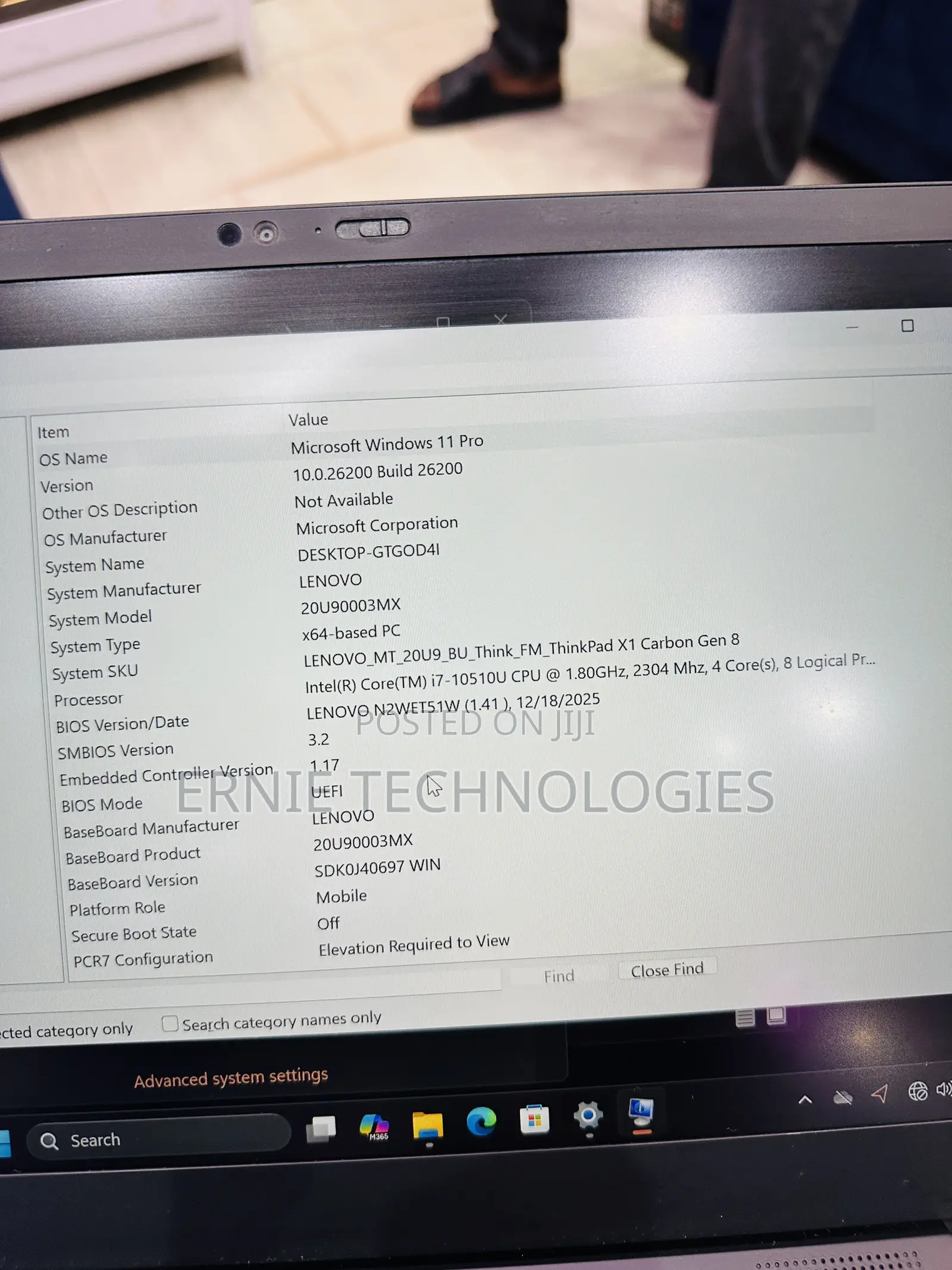 Laptop Lenovo ThinkPad X1 Carbon 16GB Intel Core i7 SSD 256GB