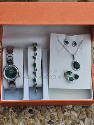 Classy Ladies Watch and Bracelet Jewelry Set
