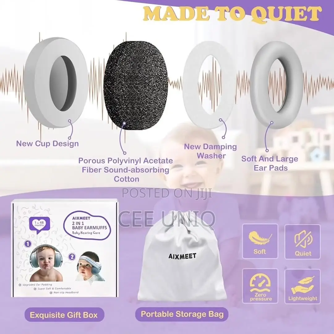 2 in 1 Baby Earmuffs