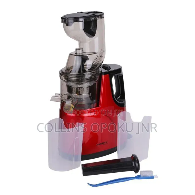 Professional Electric Slow Juicer – 95% High Juice Yield - Red