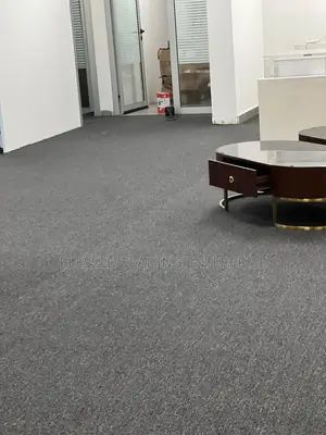 Durable Office Carpet Plain Gray
