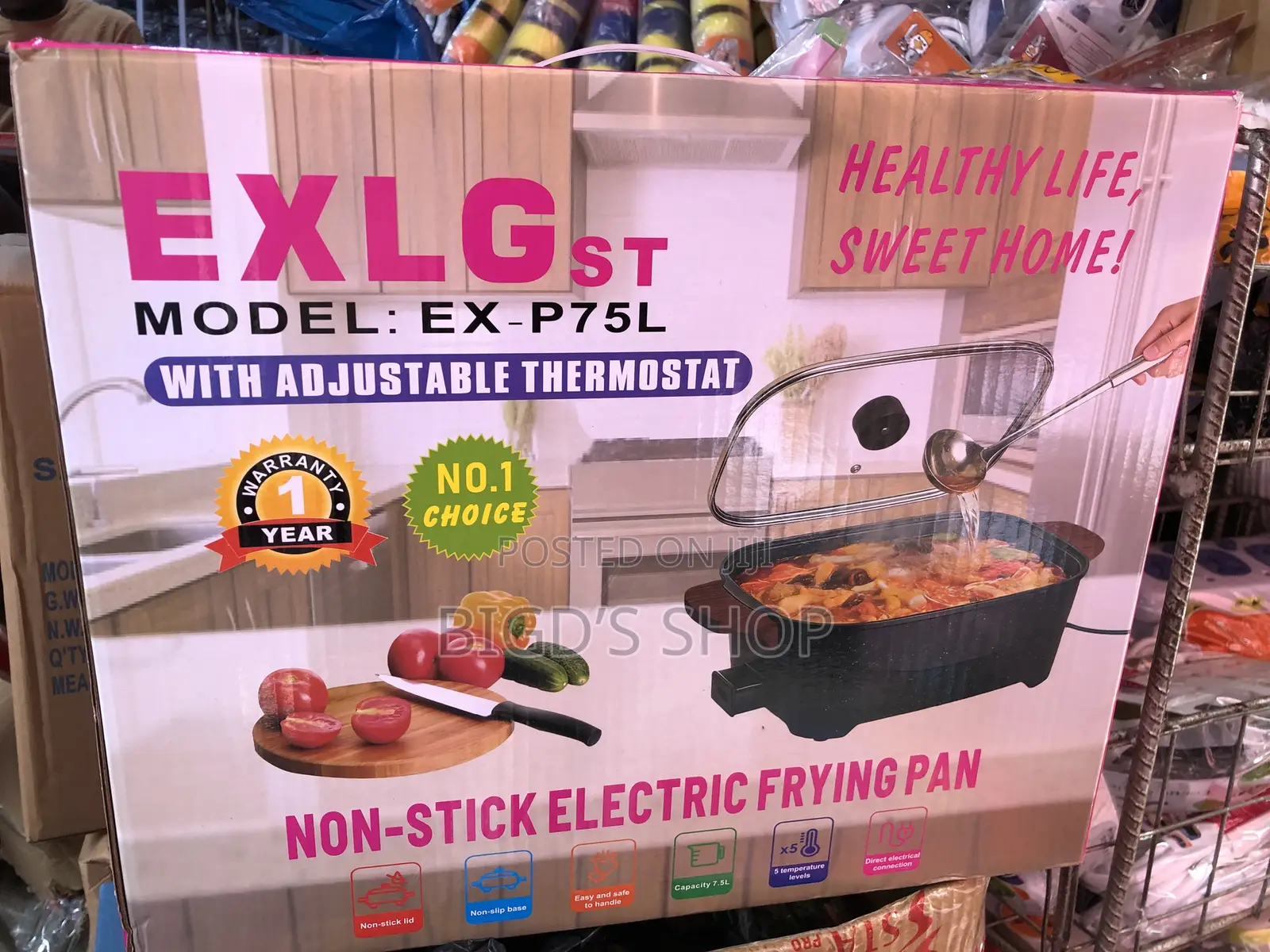 Exlg Non- Stick Electric Frying Pan