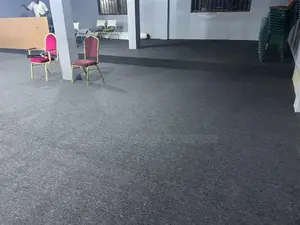 Plain Gray Woolen Carpet for Church Auditorium and Platforms