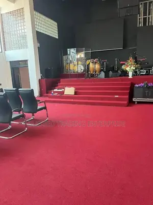 Thick and Durable Red Wine Carpet for Church Auditorium and Altars
