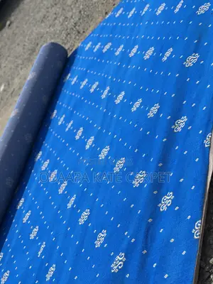 Dark Blue With Gold Design Industrial Heavy Carpet for Churches