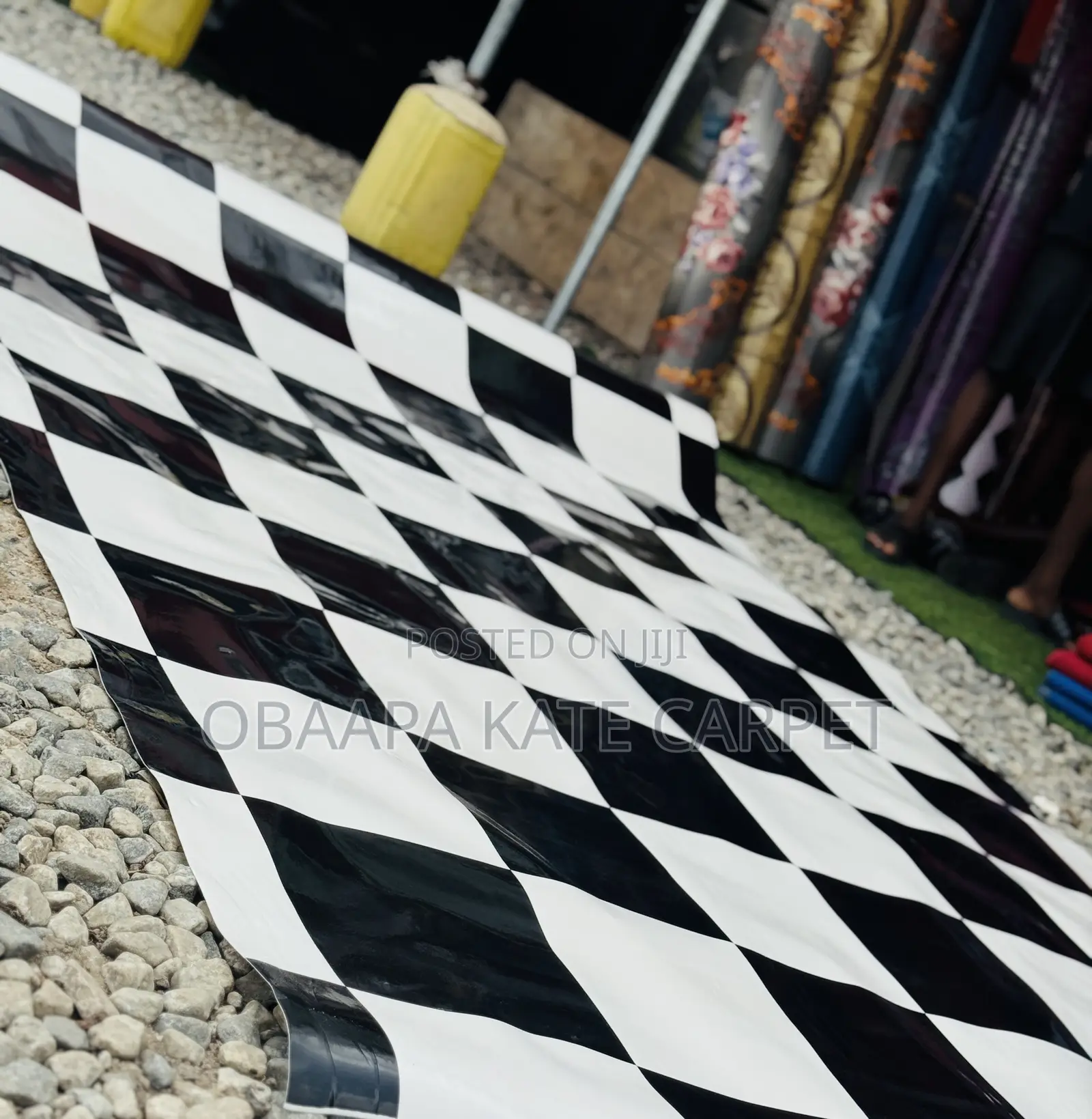 Black and White Grade 2 American Rubber Carpet