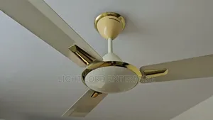 Gold and White Crompton Ceiling Fan