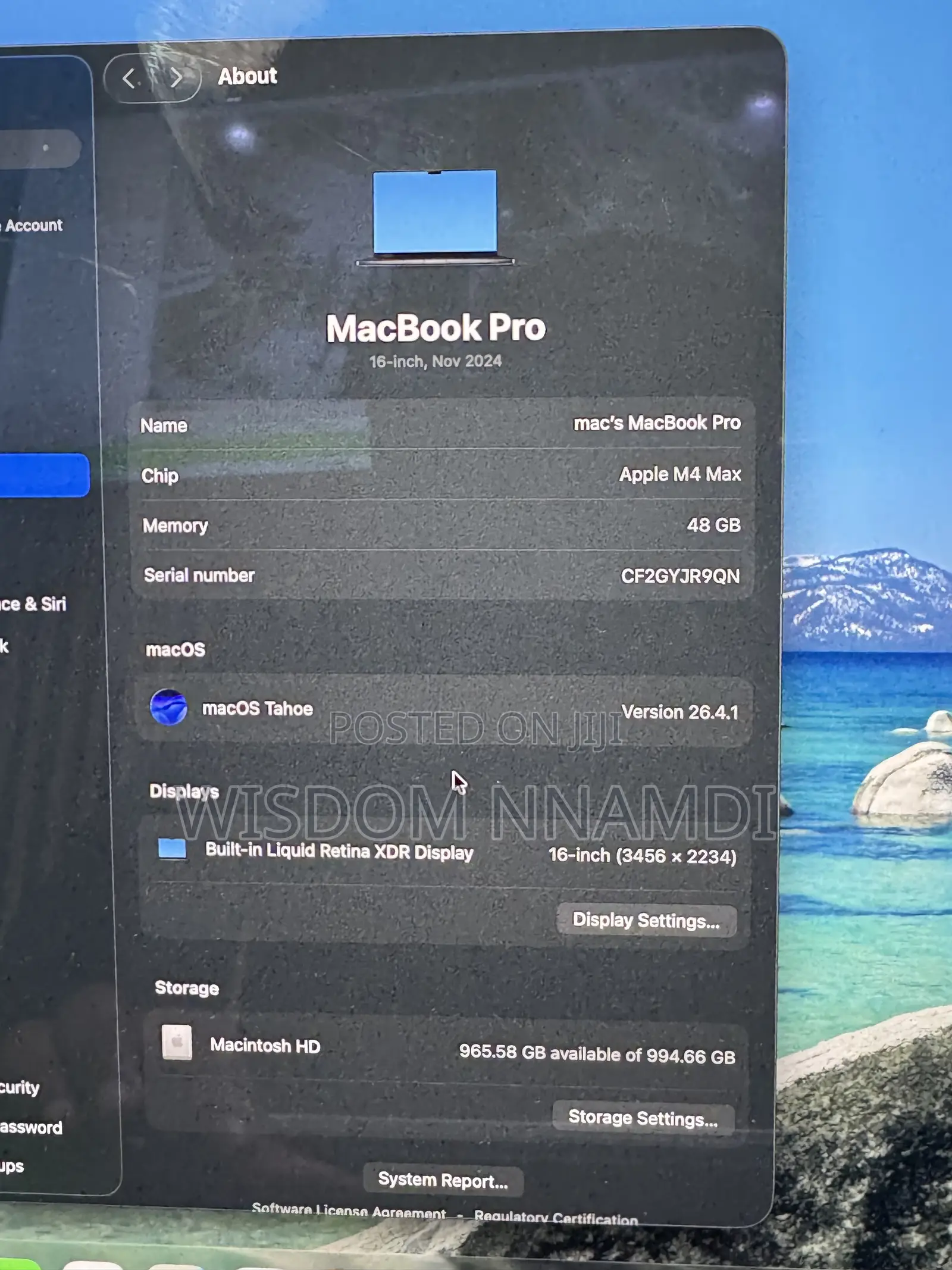 Laptop Apple MacBook Pro 2024 M4 Max 48GB Apple M4 Max SSD 1T