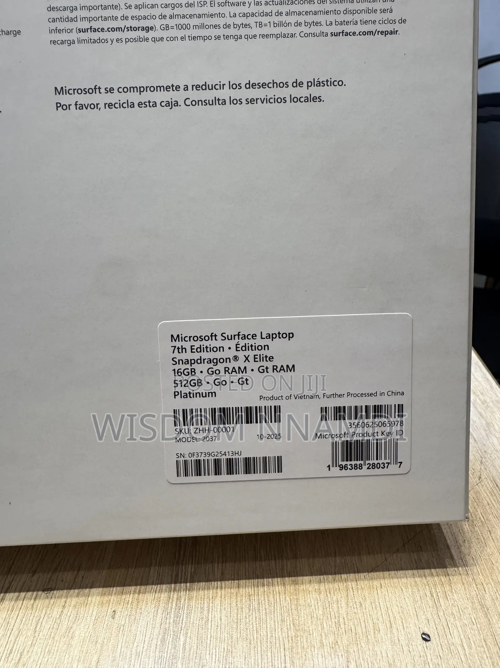 New Microsoft Surface Laptop 7 16GB Qualcomm Snapdragon X Elite 512GB