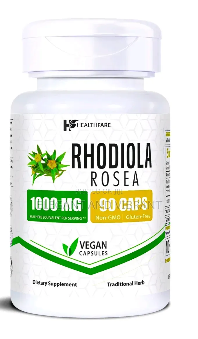 Rhodiola Rosea Capsules 1000mg Equivalent | 90 Vegan Capsules