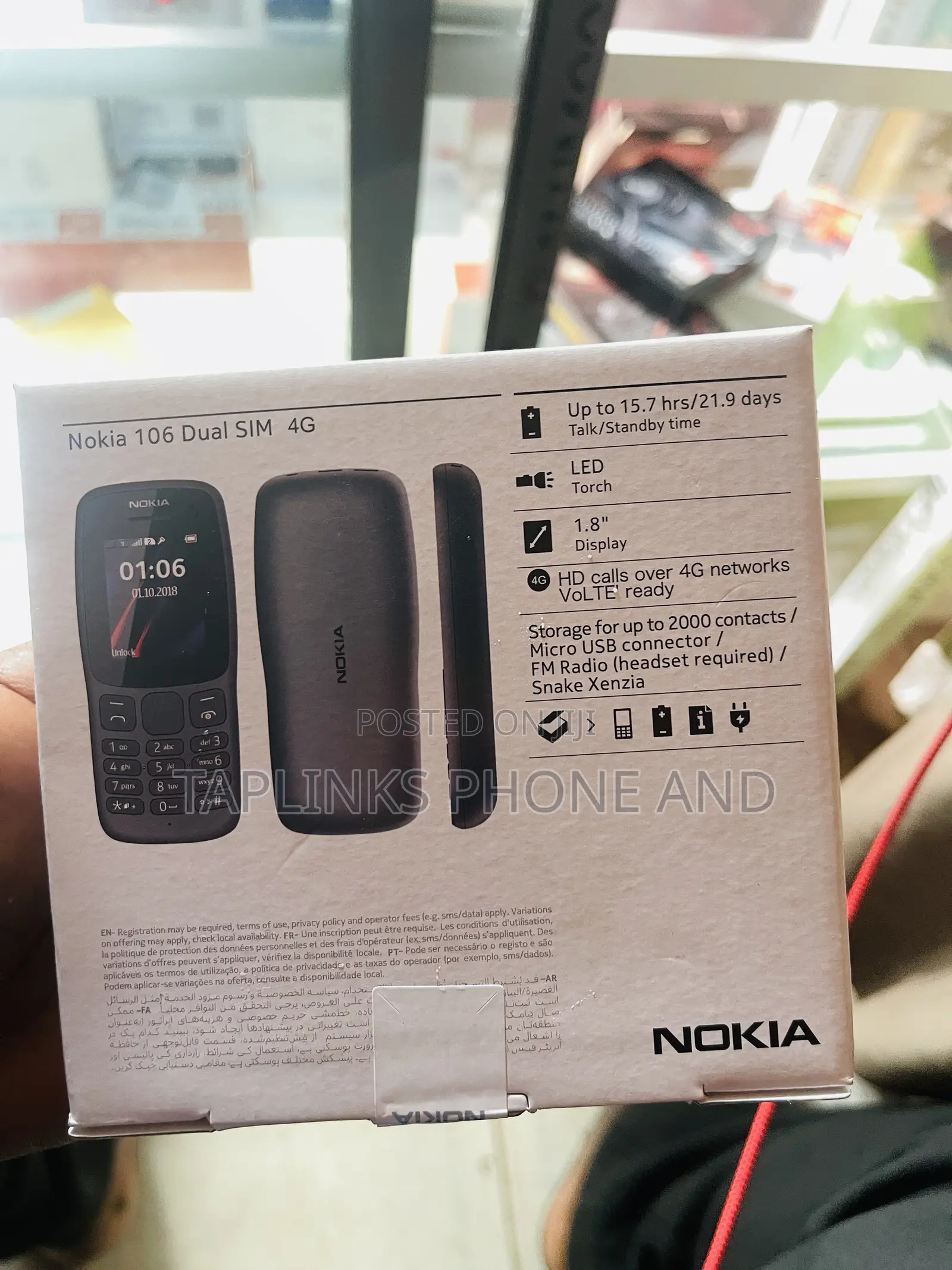 New Nokia 106 Blue