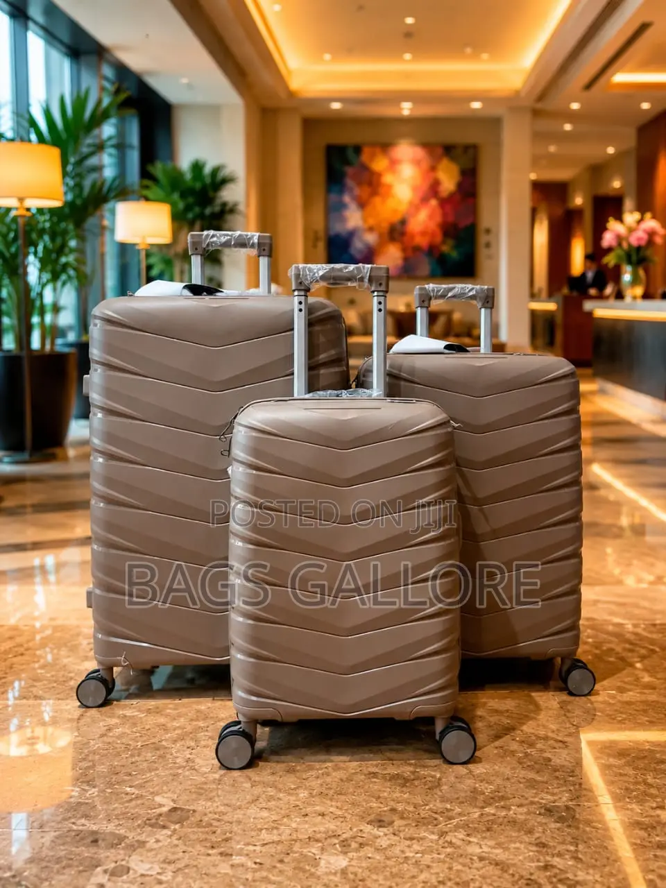 Peach Luggage 3set