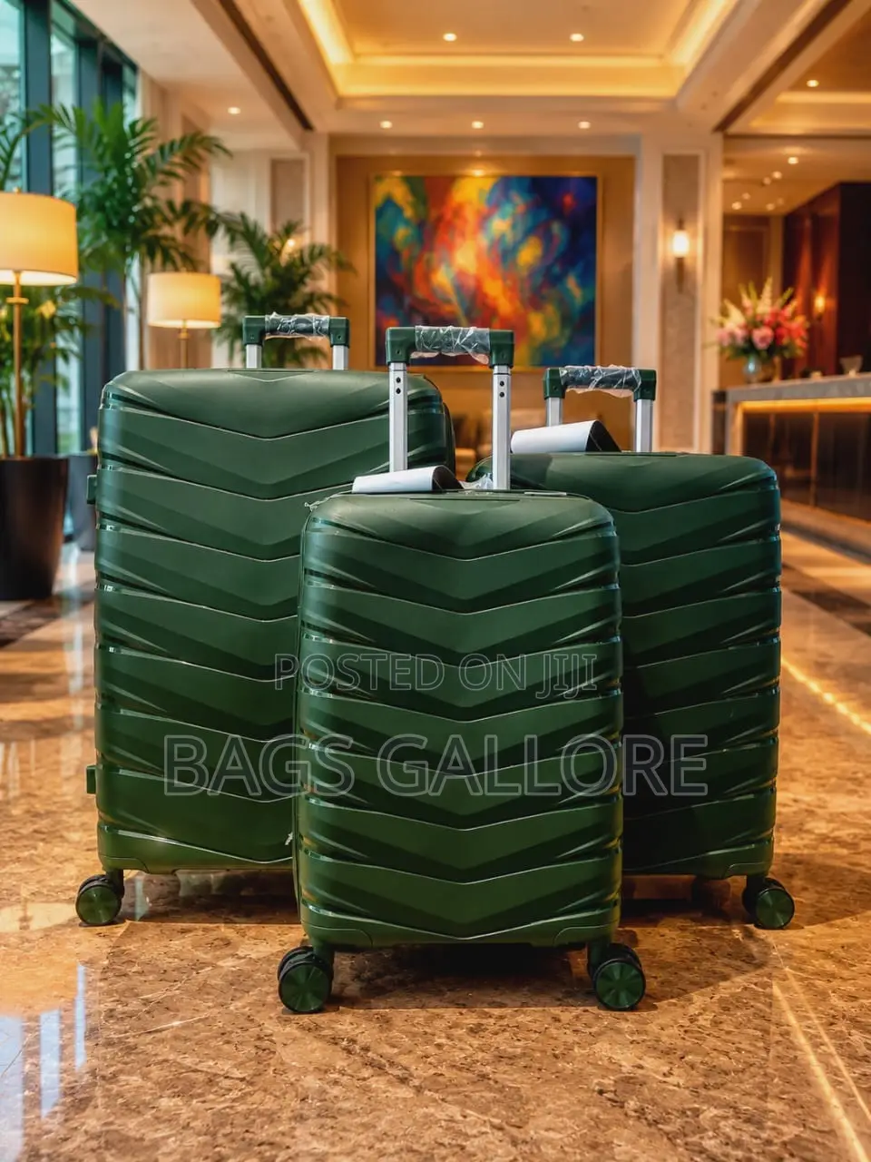 Peach Luggage 3set