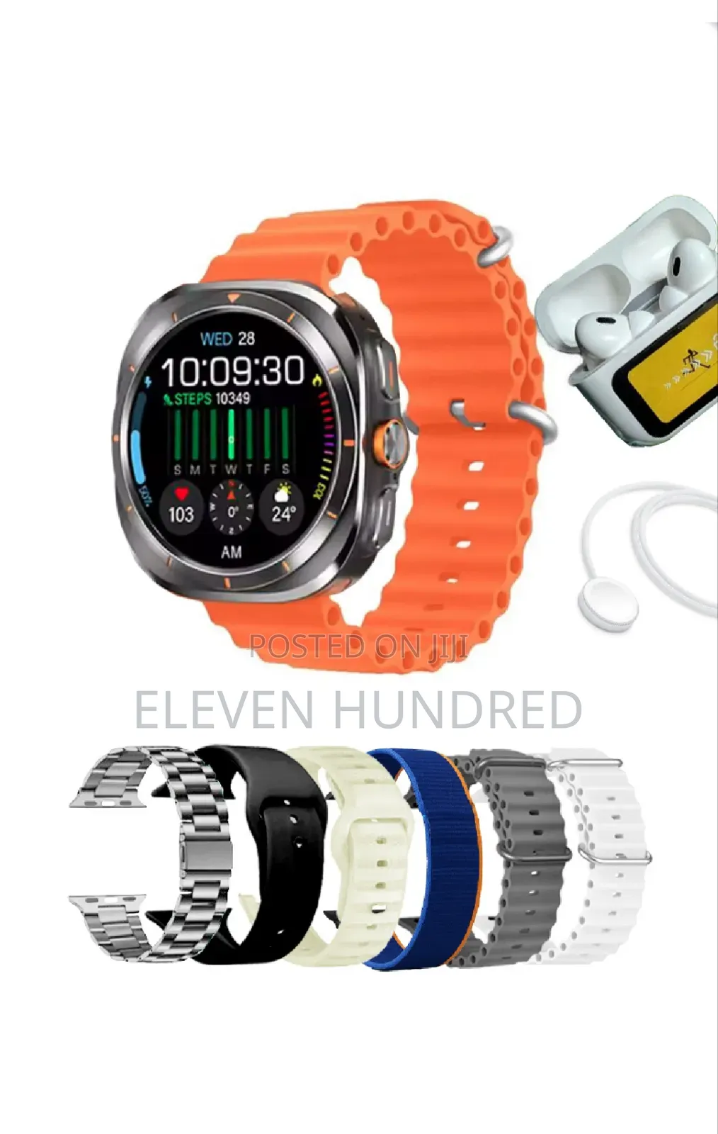 Smartwatch With Full Touch 2.3” TFT Display, Heart Rate Spo2 Monitor