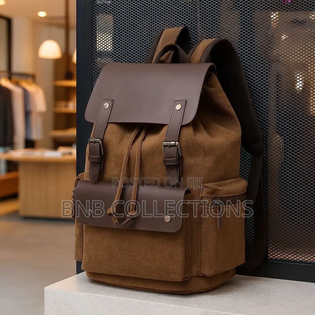 Quality Canvas Unisex Backpack Multi-pocket Work School Travel