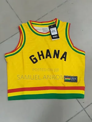 Trendy Ghana Supporter Crop Top / Sleeveless Jersey Vest