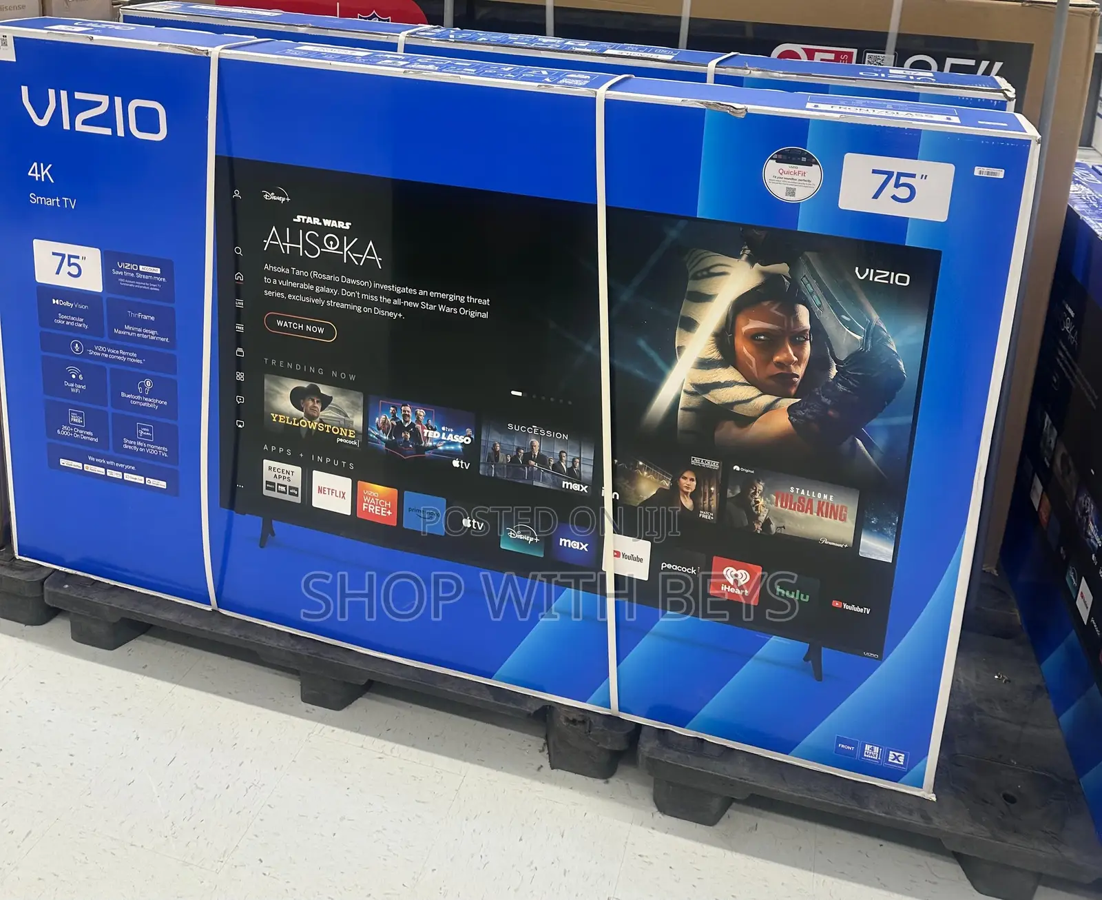 Vizio 75” Class Uhd Led HDR Smart Tv