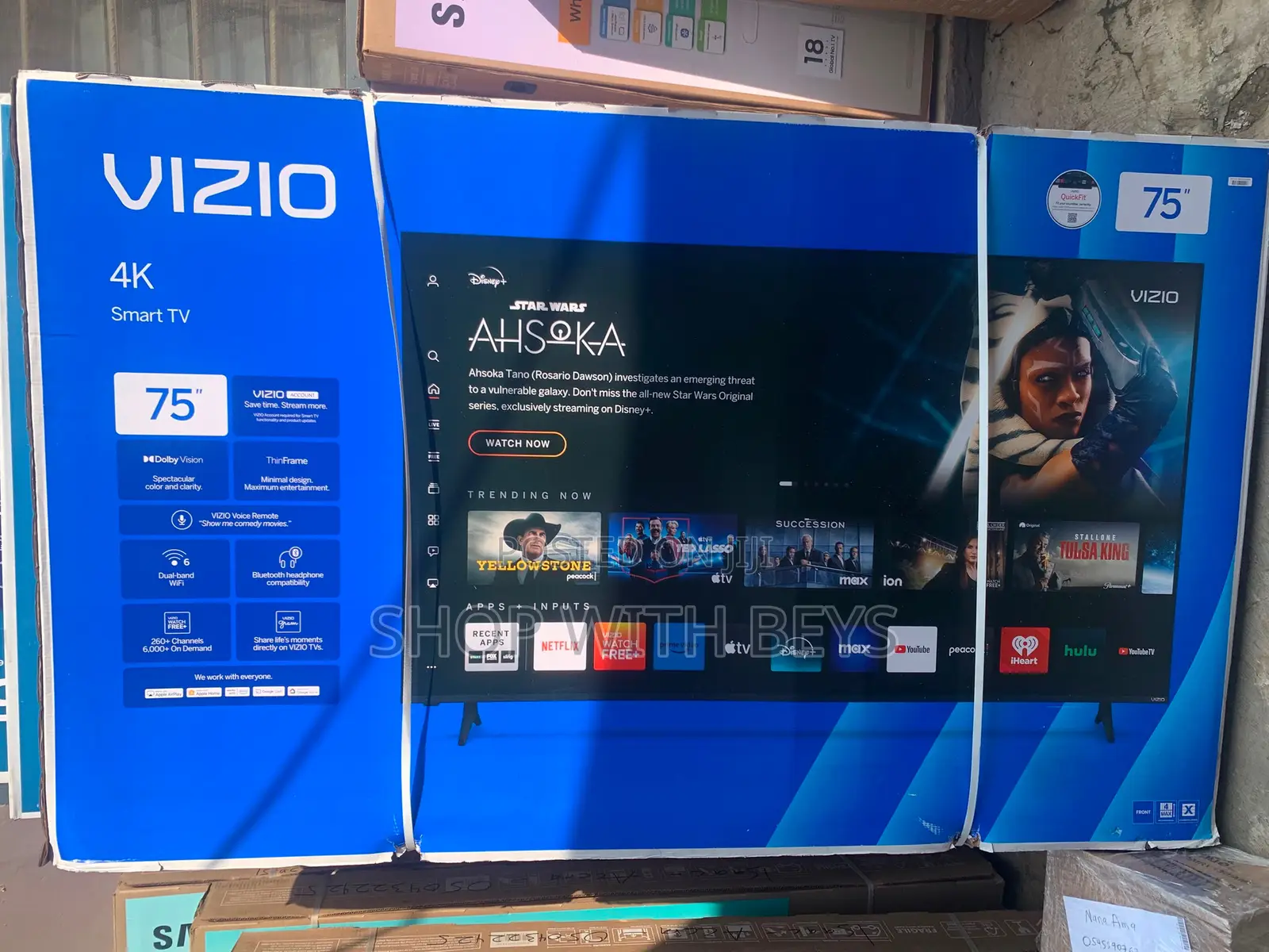 Vizio 75” Class Uhd Led HDR Smart Tv