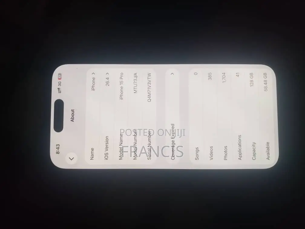 Apple iPhone 15 Pro 128 GB Black