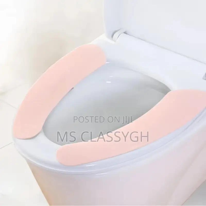 Reusable Warm Soft Toilet Seat Cushions Washable Paste Type 2pcs