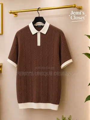 Executive Heritage Knit Polo – Coffee Brown