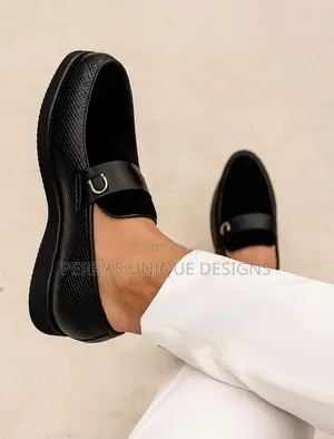 Executive Noir Suede Leather Dress Shoes for Men – Black