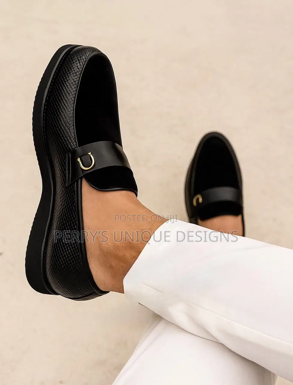 Executive Noir Suede Leather Dress Shoes for Men – Black