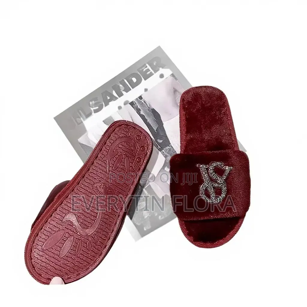 Women’S Plush Open-Toe Furry Slippers