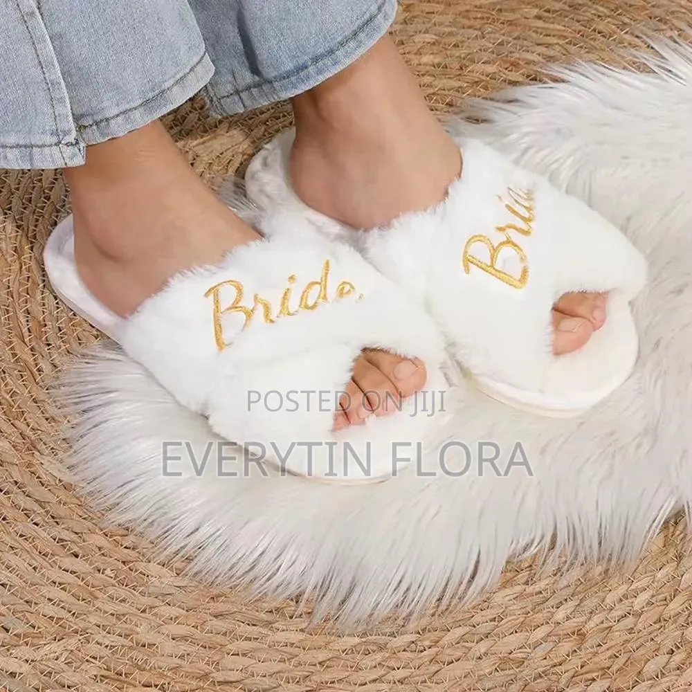 Women’S Plush Open-Toe Furry Slippers