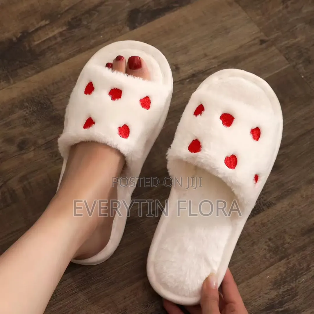 Women’S Plush Open-Toe Furry Slippers
