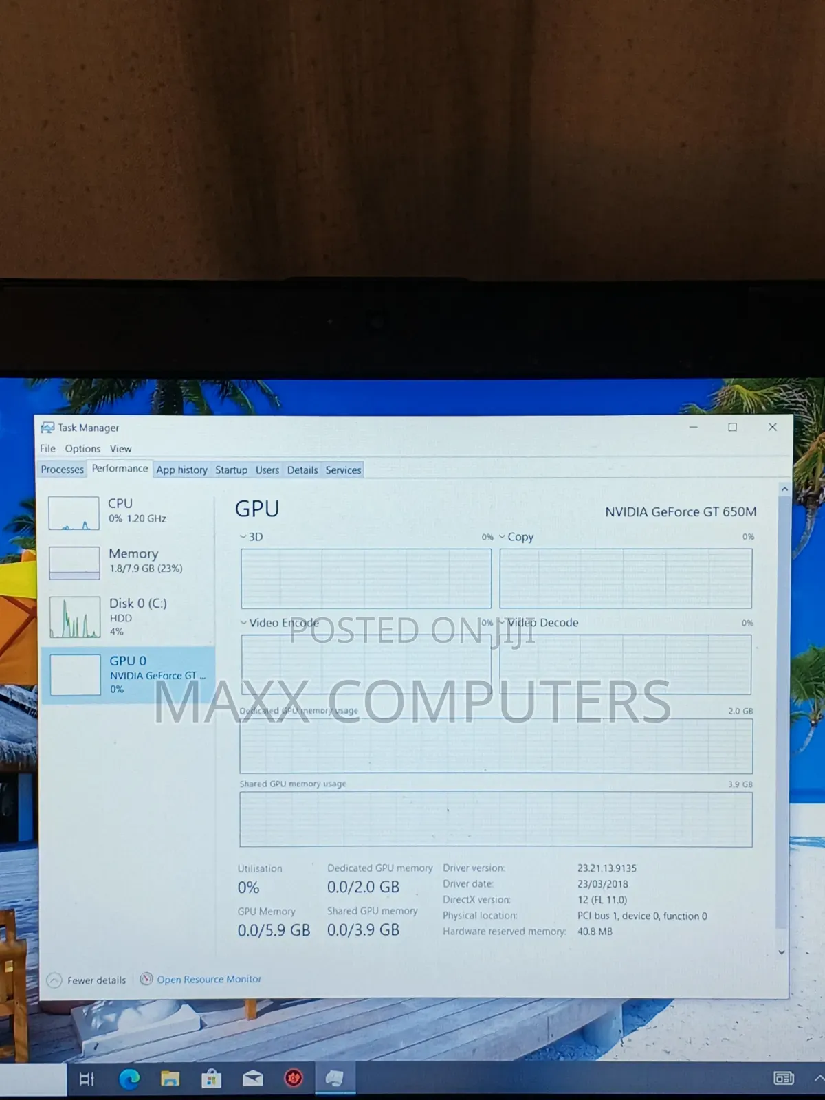 Laptop Asus TUF Gaming A15 8GB Intel Core i7 HDD 500GB