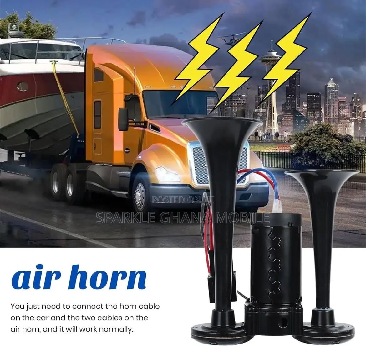 600db Super Loud Train Horn Kit-12v Waterproof Airhorn With Compressor